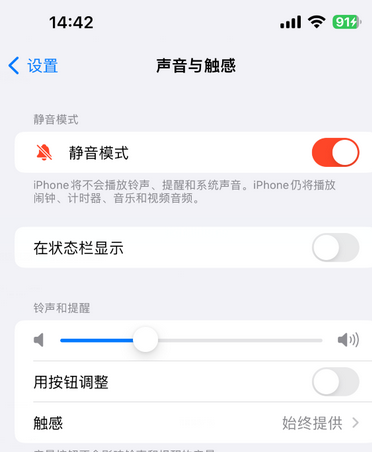 和庆镇苹果15Pro维修网点分享iPhone15Pro系列机型中隐藏静音图标 